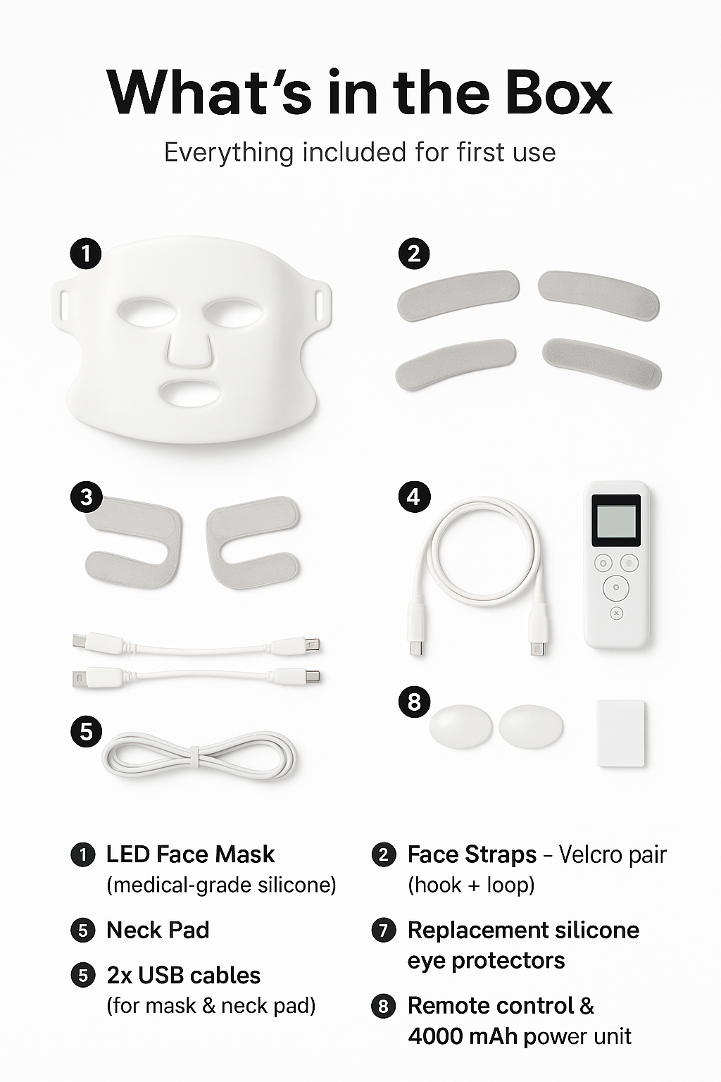 GlowLite™ Flexible LED Face Mask — FDA-cleared