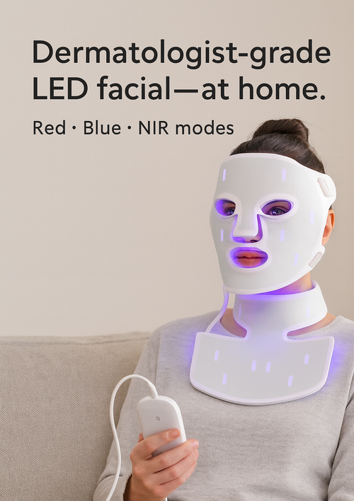 GlowLite™ Flexible LED Face Mask — FDA-cleared